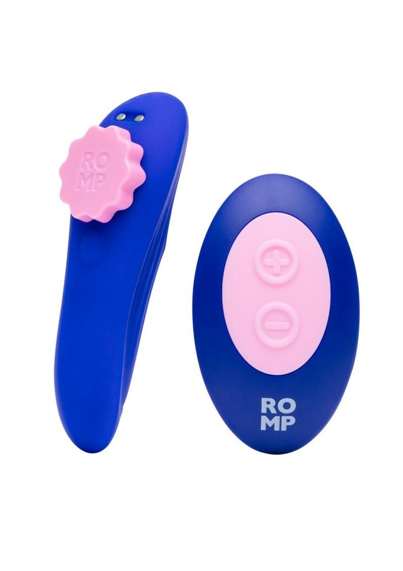 Romp Party Rechargeable Silicone Clitoral Vibrator with Remote - Blue/ The Love Store Online Romp Party Rechargeable Silicone Clitoral Vibrator with Remote - Blue/ The Love Store Online