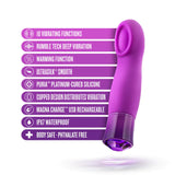 Oh My Gem Charm 5 Inch Warming G-Spot Vibrator in Amethyst - Made with Smooth Ultrasilk® Puria™ Silicone