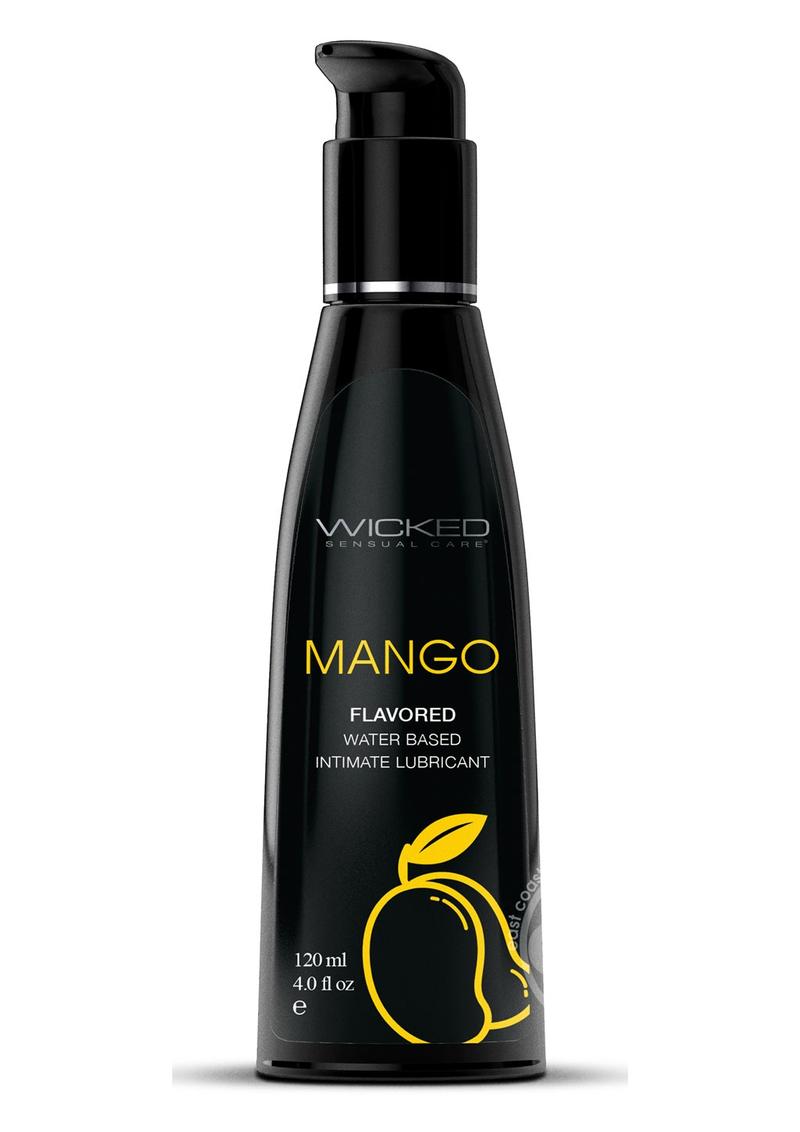 Wicked Aqua Water Based Flavored Lubricant Mango 4oz The Love Store Online Wicked Aqua Water Based Flavored Lubricant Mango 4oz The Love Store Online