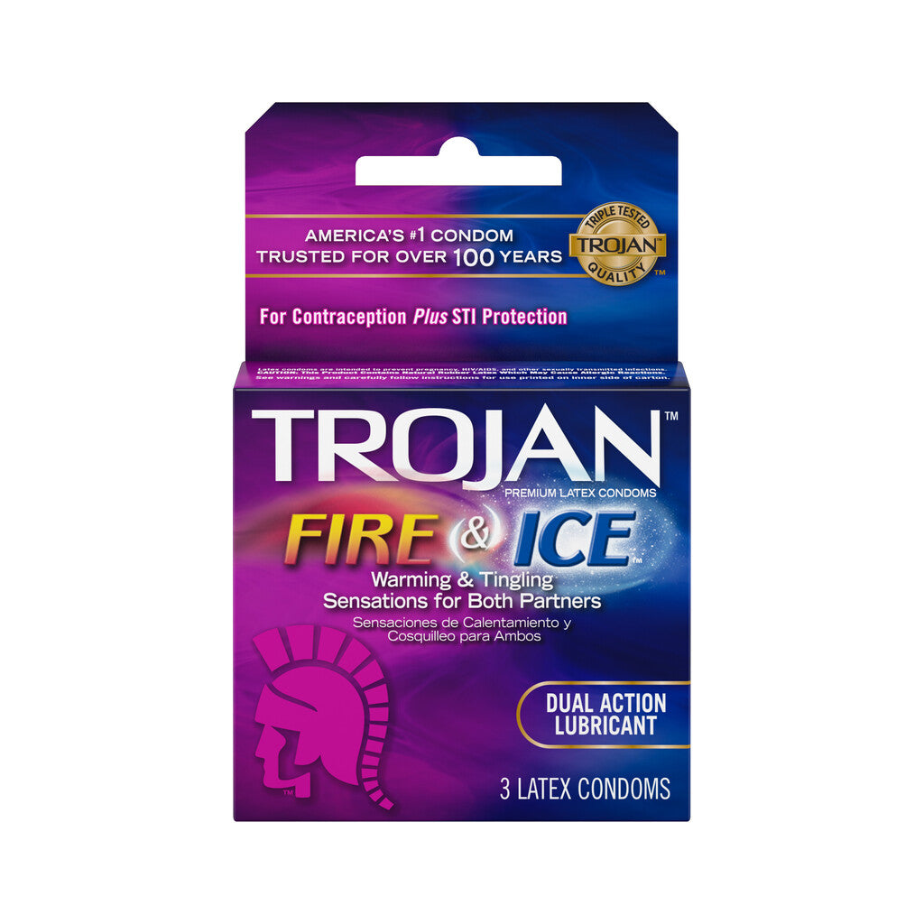 Trojan Fire & Ice Condoms - 3 Pack