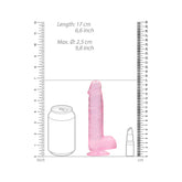 REALROCK Crystal 6 in Realistic Dong with Balls