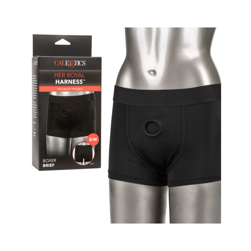 Women's Black Packer Gear Boxer Brief Strap-On Harness Panty