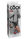 King Cock Hollow Strap On Suspender System with Dildo 12in
