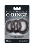 Fantasy C-Ringz Silicone Designer Stamina Cock Ring Set - Black