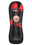PDX Elite Vibrating Anal Masturbator with Bullet - Butt - Vanilla/Black