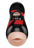 PDX Elite Vibrating Oral Masturbator with Bullet - Mouth - Vanilla/Black
