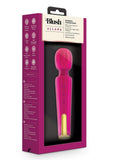 Blush Allana Velvet Rechargeable Silicone Wand Vibrator- Magenta/Rose Gold