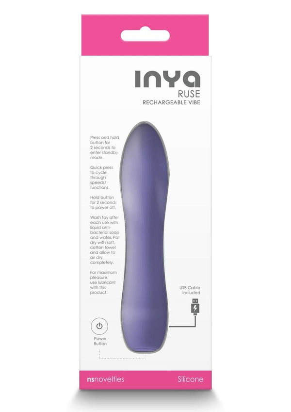 Inya Ruse Rechargeable Silicone Vibrator - Purple