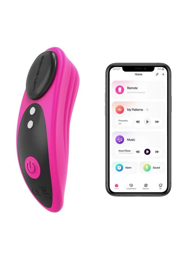 Lovense Ferri App Compatible Silicone Panty Vibrator - Pink/Black