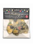 Happy F'n Birthday Confetti Balloons (5 per Pack) - Multicolor