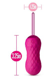 Blush Carina Rechargeable Silicone Vibrating Egg with Remote Control - Velvet Fuchsia