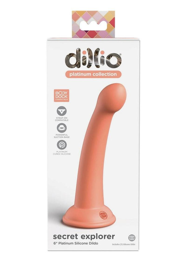 Dillio Platinum Secret Explorer Silicone Dildo 6in