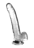 King Cock Clear Dildo with Balls 9in