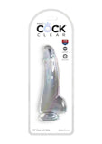 King Cock Clear Dildo with Balls 7.5in