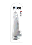 King Cock Clear Dildo with Balls 10in