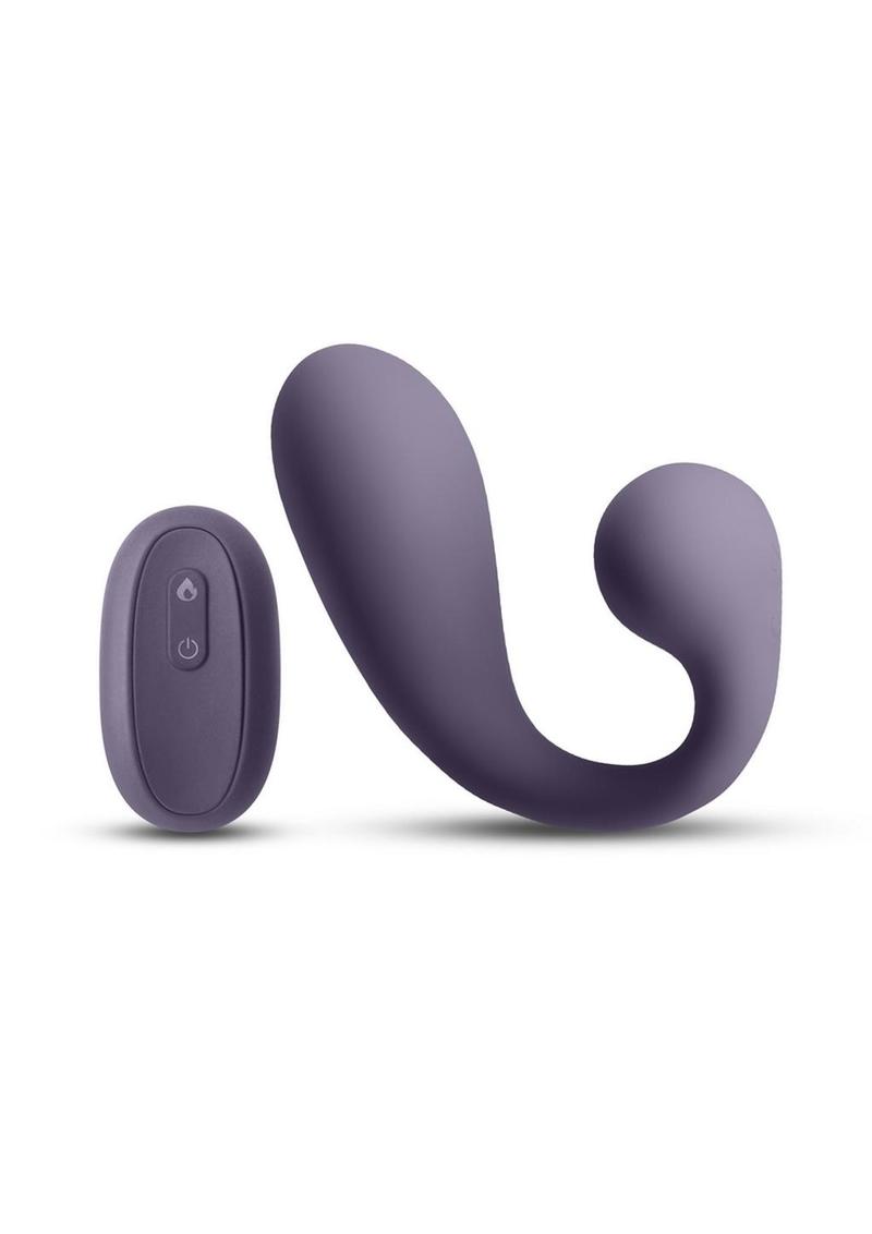 Secrets Maple Rechargeable Silicone G-Spot Warming Vibrator with Clitoral Stimulation and Remote Control