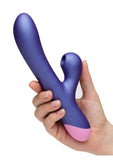 Romp Pulse Rechargeable Silicone Rabbit Vibrator with Pleasure Air - Purple/Pink