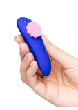 Romp Party Rechargeable Silicone Clitoral Vibrator with Remote - Blue/Pink