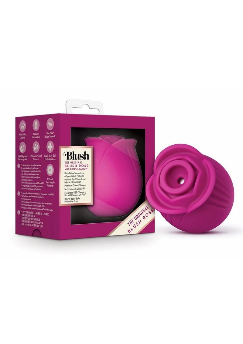 Original Blush Rose Silicone Massager With Air Wave Sensations The Love Store Online Original Blush Rose Silicone Massager With Air Wave Sensations The Love Store Online