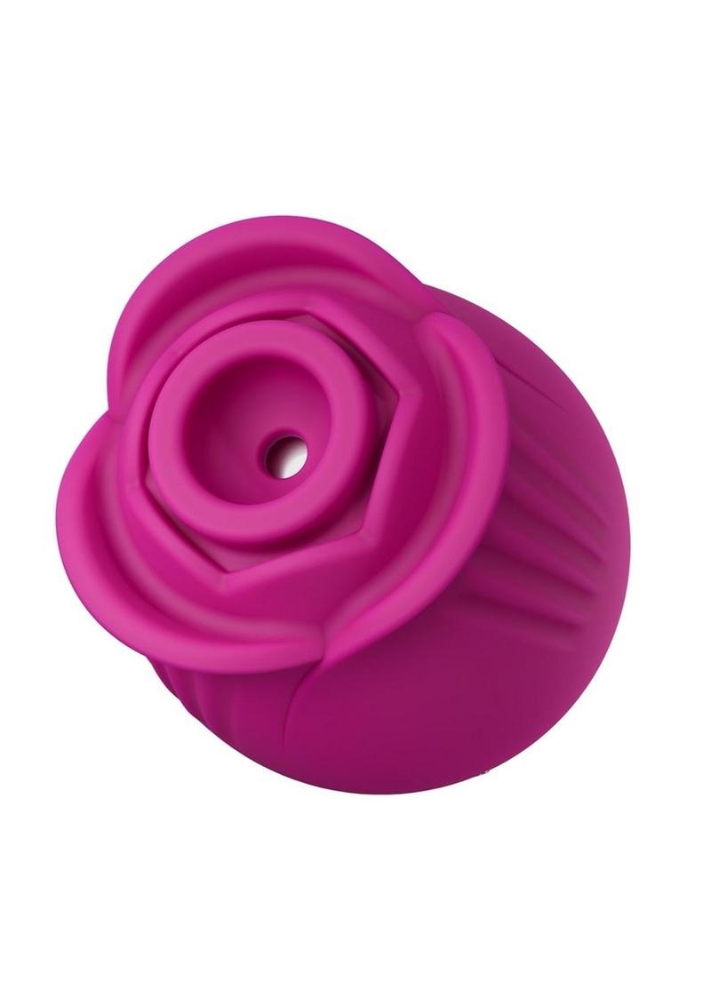 Original Blush Rose Silicone Massager With Air Wave Sensations