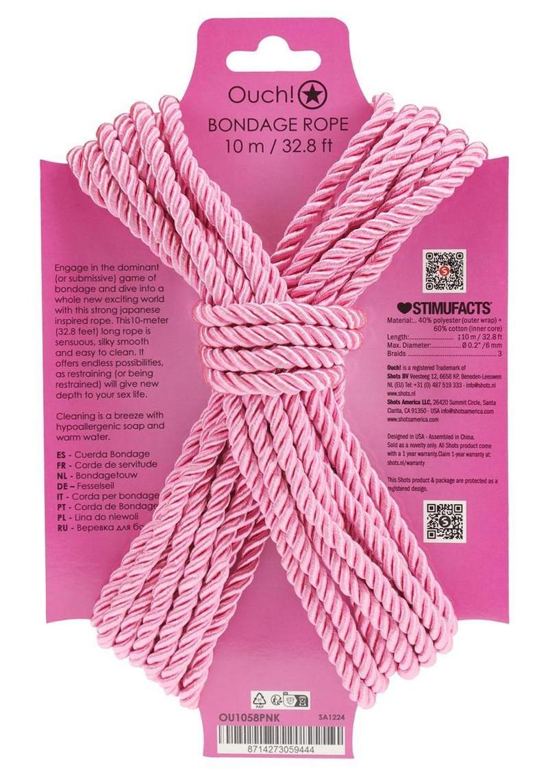 Pink Rope Net Ouch! Bondage Rope 10 Meter Nylon - Pink – The Love Store Online