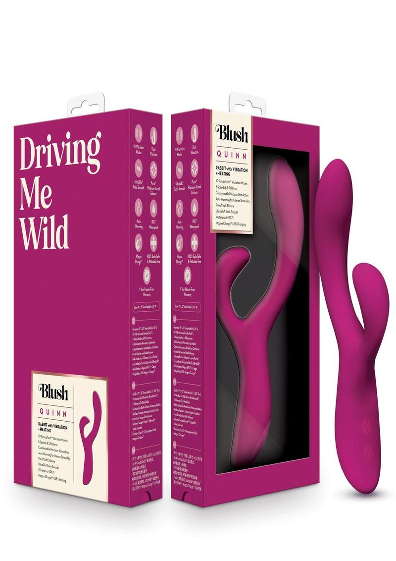 Quinn Rechargeable Silicone Rabbit Vibrator - Burgundy The Love Store Online Quinn Rechargeable Silicone Rabbit Vibrator - Burgundy The Love Store Online