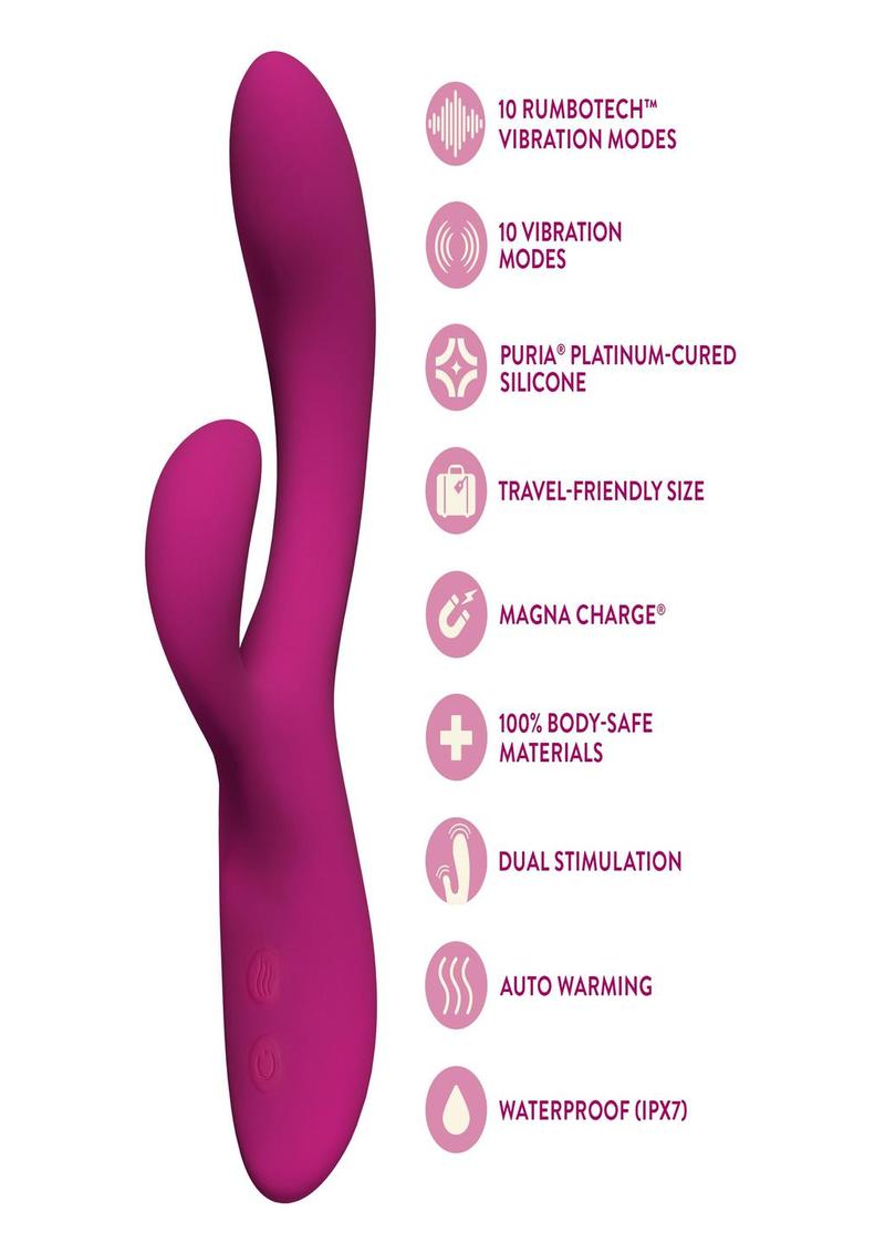 Quinn Rechargeable Silicone Rabbit Vibrator - Burgundy The Love Store Online Quinn Rechargeable Silicone Rabbit Vibrator - Burgundy The Love Store Online