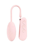 Loveline Felicite 10 Function Silicone Rechargeable Egg Vibe with Remote Control - Pink