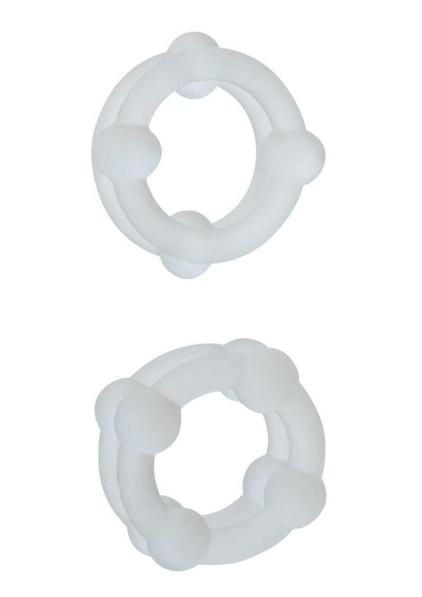Alpha Liquid Silicone Double Stacker Rings - Clear