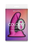 Colours Curve Silicone Vibrating Dildo with Remote Control 5in