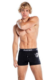 Playboy Mens Varsity Boxer Briefs - Black/White