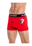 Playboy Mens Varsity Boxer Briefs - Red/White