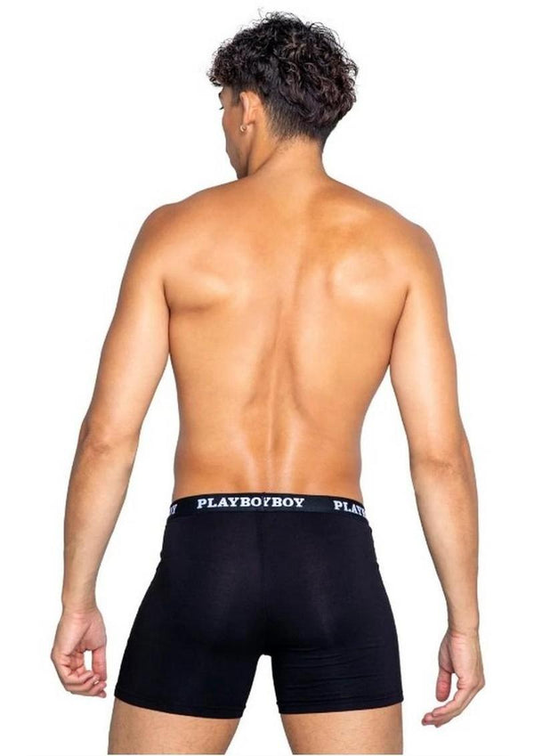 Playboy Mens Tuxedo Classic Boxer - Black/White