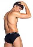 Playboys Mens Modal Gym Brief - Black/White