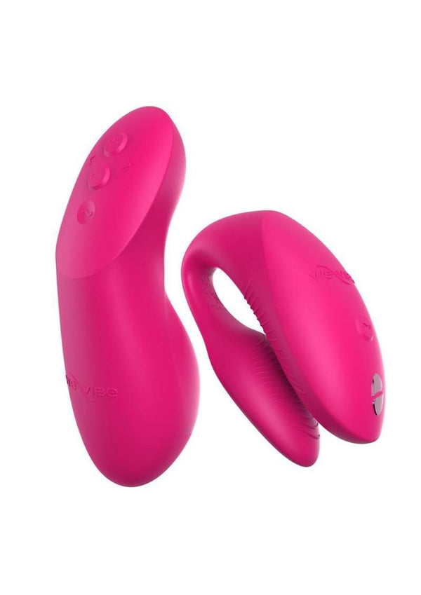 We-Vibe Chorus Pro Rechargeable Silicone Couples Vibrator with Remote Control - Electric Pink