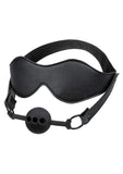 Nocturnal Collection Eye Mask & Breathable Ball Gag - Black