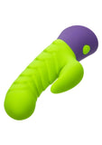 Rave Dragon G Rechargeable Silicone Dual Vibrator - Green/Purple