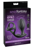 Anal Fantasy Elite Ass-Gasm Gyro-Milk Pro Cock Ring with Butt Plug and Remote Control - Black