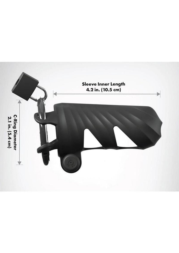 Fantasy C-Ringz Remote-Controlled Vibrating Cock Blocker - Black