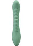 Polynesian Pleasures Into The C Kakui Me Rechargeable Silicone Vibrator with Clitoral Stimulator - Green