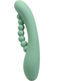 Polynesian Pleasures Into The C Kakui Me Rechargeable Silicone Vibrator with Clitoral Stimulator - Green