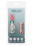 Emerald Kiss Lipstick Rechargeable Silicone Clitoral Stimulator Set - Green/Rose Gold