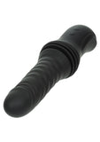 Overdrive Rechargeable Silicone Sex Machine Waterproof Thruster with Remote Control - Black