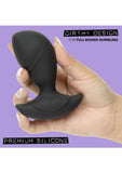 Rock Bottom Rumbling Stud Rechargeable Silicone Anal Probe - Black