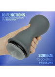 Milk Master Grip-N-Stroke Pussy Rechargeable Silicone Masturbator - Black