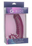 G-Ride Road Trip Rechargeable Silicone Dual Motor Vibrating Dildo with Suction Cup 6.75in - Red
