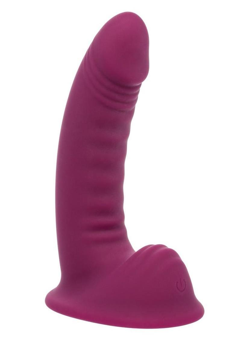 G-Ride Road Trip Rechargeable Silicone Dual Motor Vibrating Dildo with Suction Cup 6.75in - Red