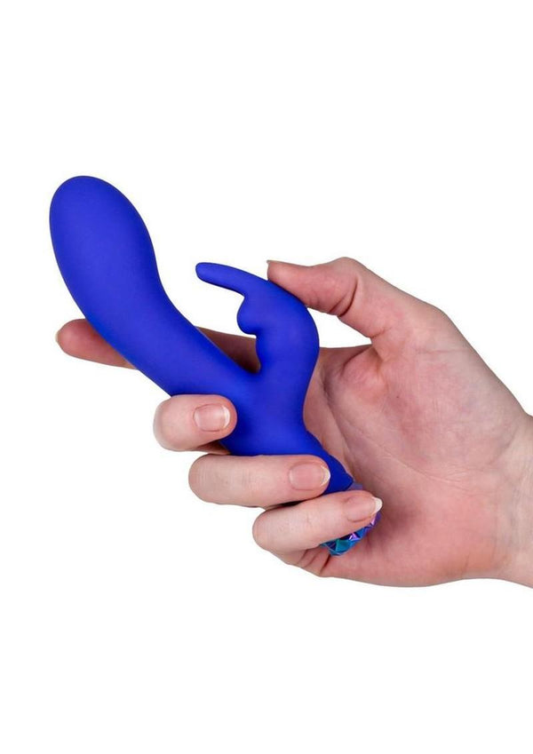 M'Lady Rechargeable Silicone Bunny Vibrator - Blue