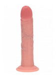 RealRock Dual Layered Silicone Curved Realistic Dildo with Suction Cup 8in