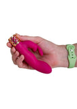 Pillow Talk Secrets Seductive Rechargeable Silicone Dual Come Hither Wand - Fuschia